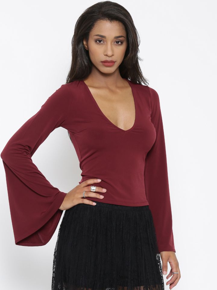 Burgundy tops forever 21 hot sale