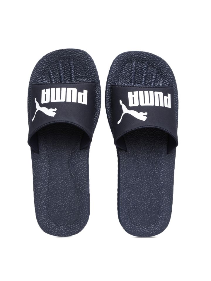 puma navy flip flops