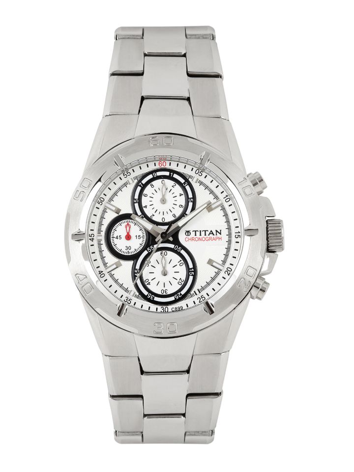 Titan octane chronograph cheap white dial men's watch