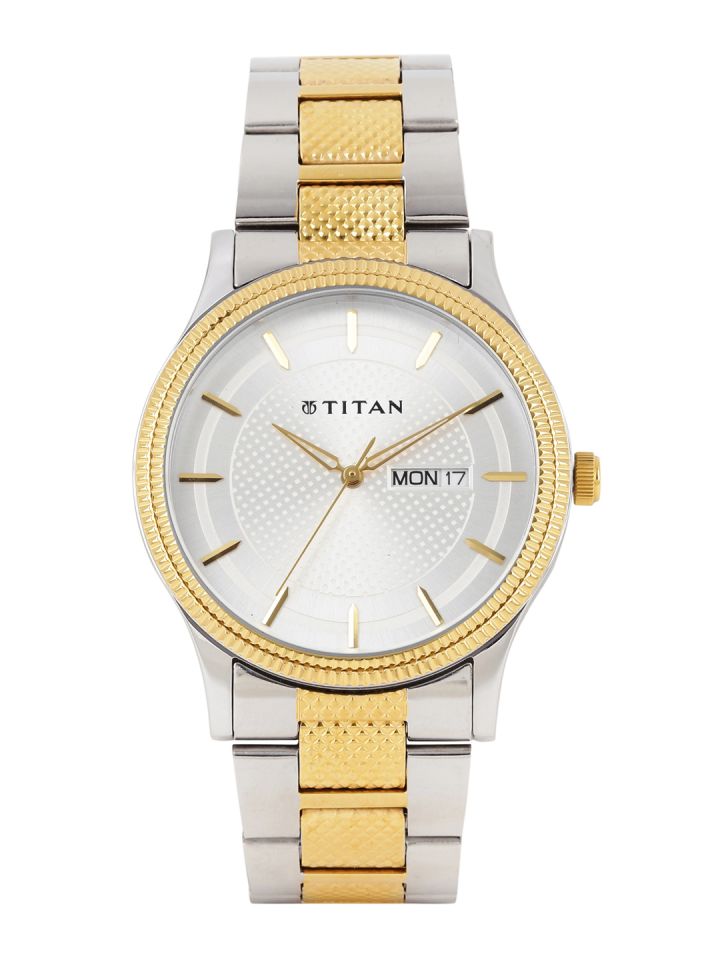 Buy Titan Men Silver Toned Dial Watch 1650BM03 Watches for Men