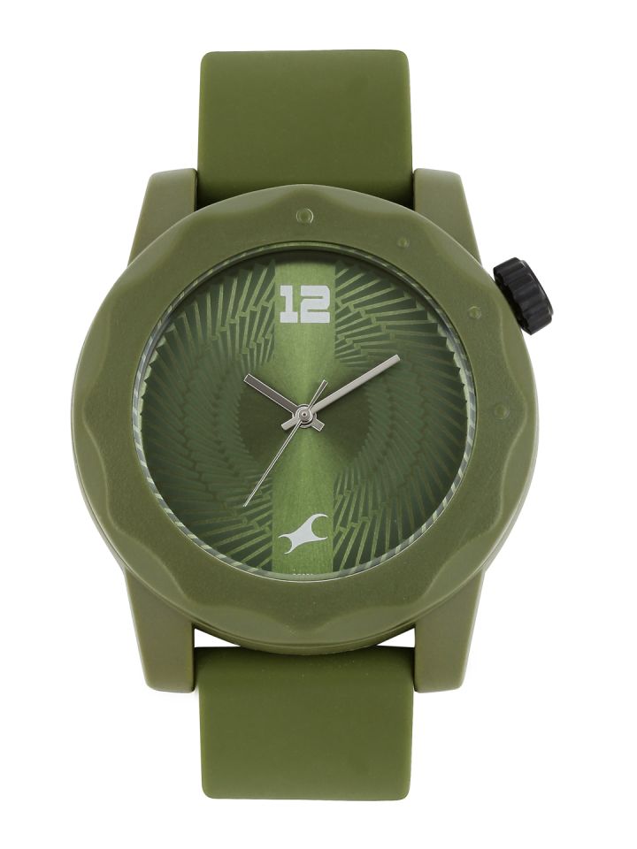 Fastrack olive top green watch