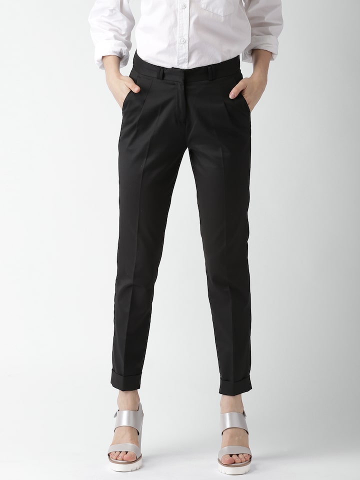 Buy Women Grey Solid Formal Trousers Online  232416  Allen Solly