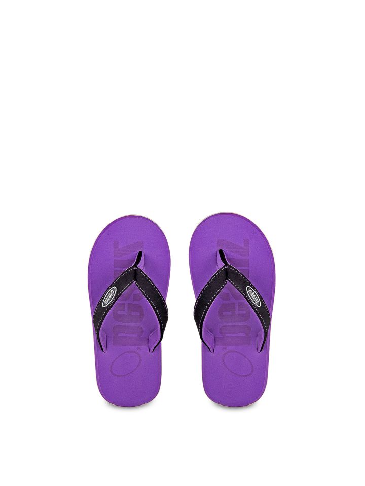 girls purple flip flops