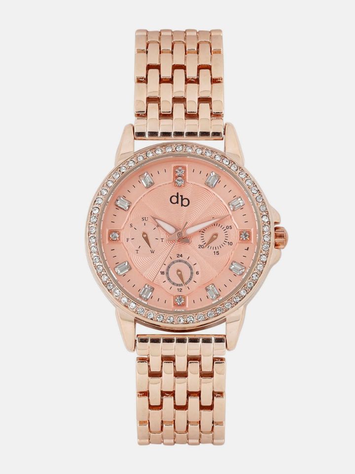 Buy DressBerry Women Rose Gold Toned Analogue Watch MFB PN WTH
