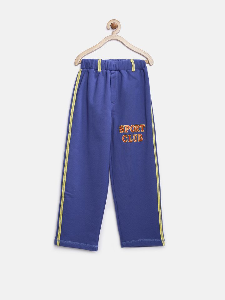 Buy Pepito Boys Blue Embroidered Track Pants Track Pants for