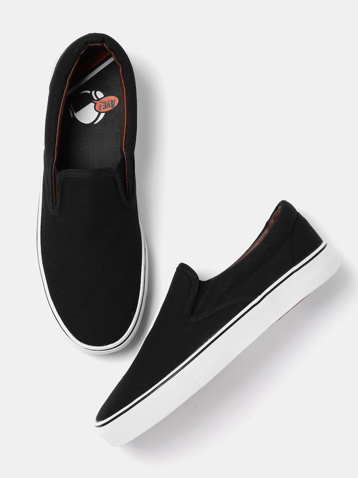 black slip on sneakers