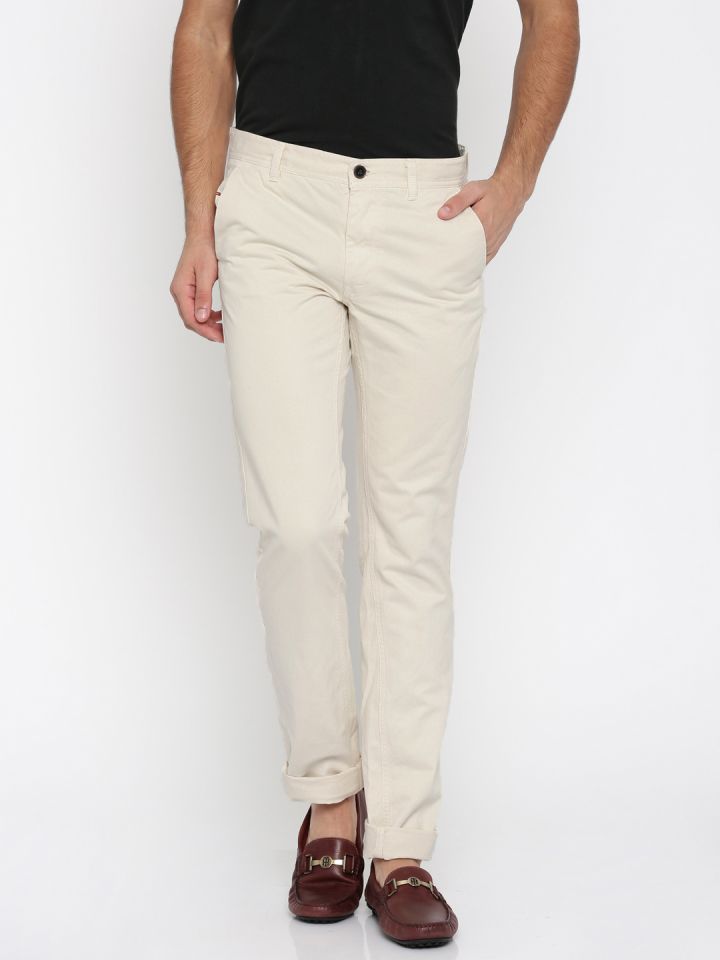 cream casual trousers