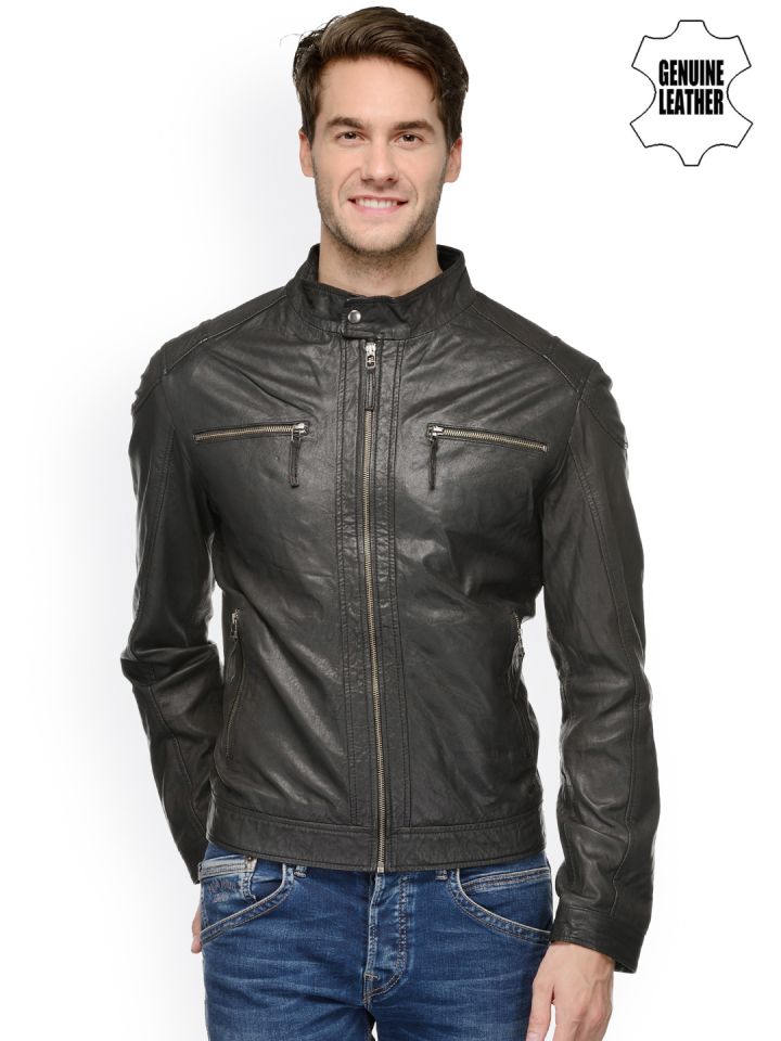 Teakwood leather top jackets myntra