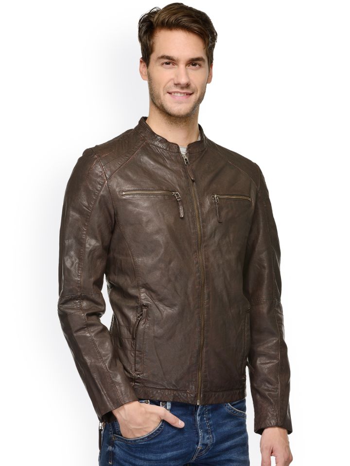 Teakwood leather jackets new arrivals myntra