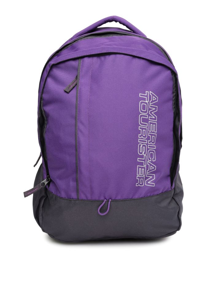 American tourister purple backpack best sale