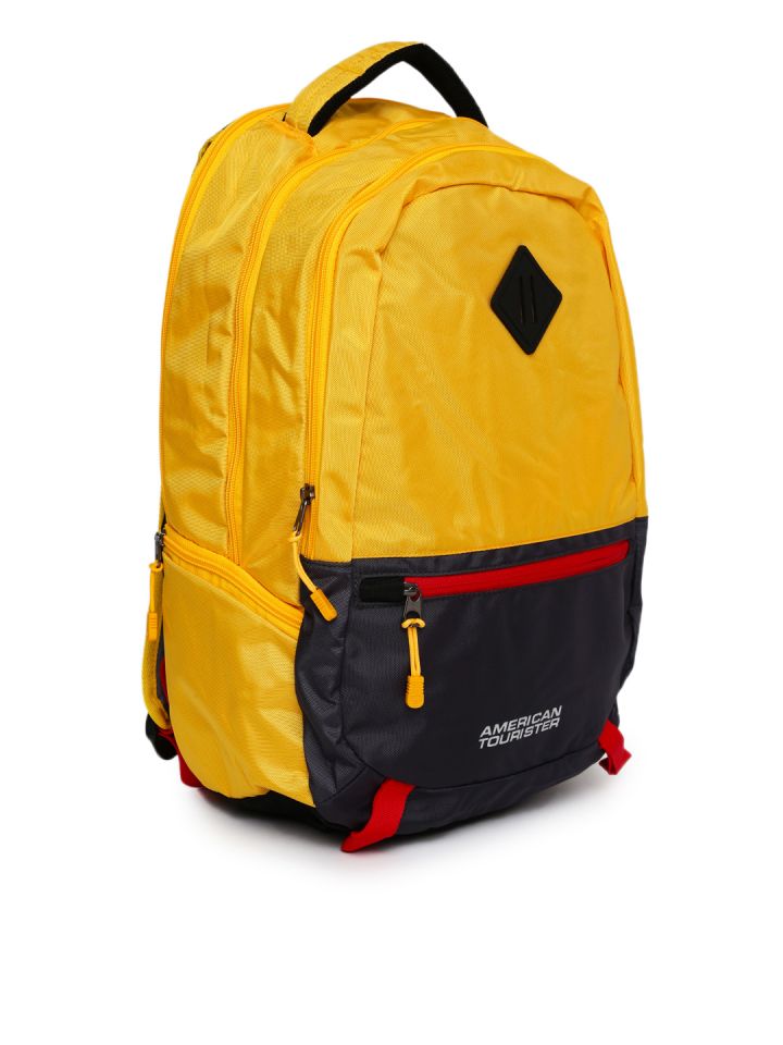 Yellow and 2025 grey backpack