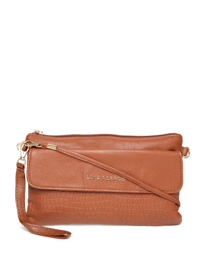 Buy Lisa Haydon For Lino Perros Brown Textured Sling Bag