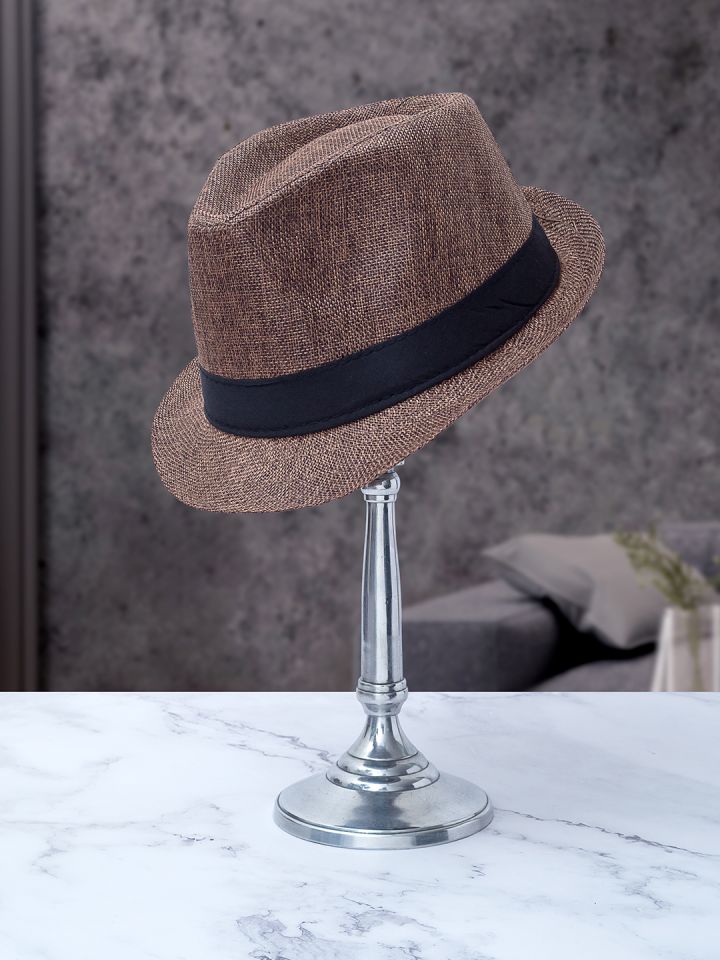 Mens camel fedora hat outlet