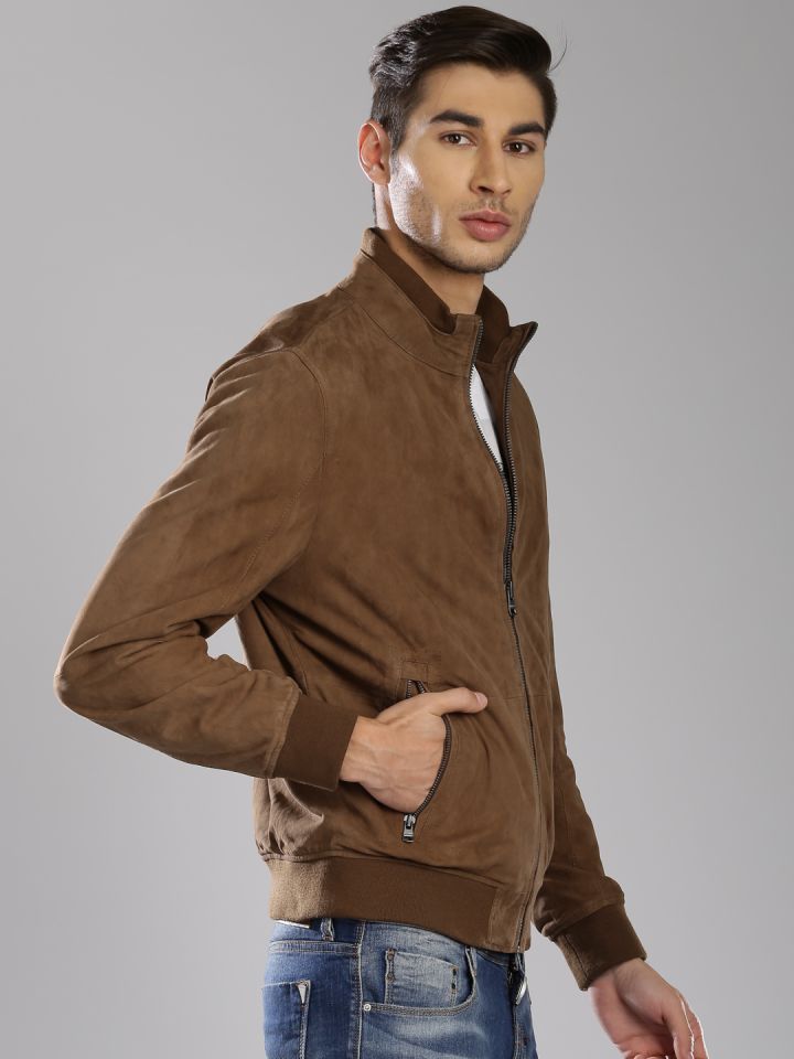 Tommy hilfiger on sale suede bomber jacket