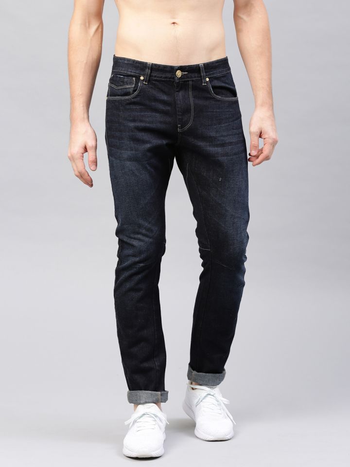HRX by Hrithik Roshan Men Blue Ergonomic Fit Mid Rise Clean Look Jeans