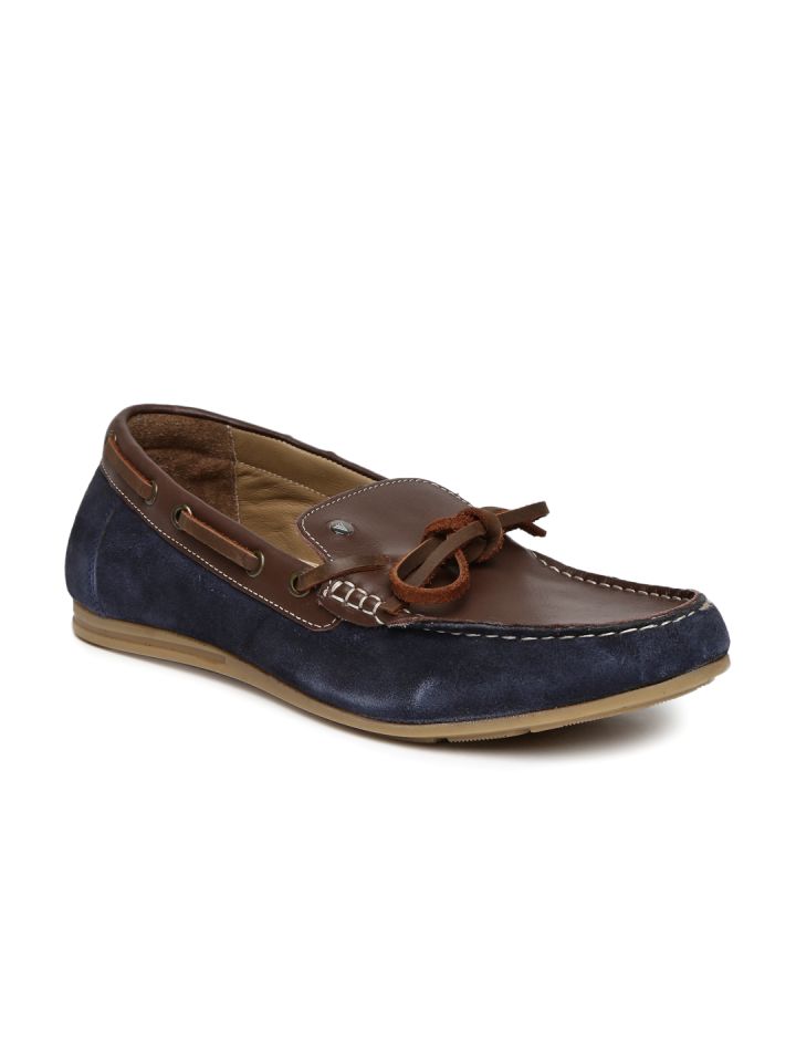 Buy Van Heusen Men Brown Navy Blue Leather Casual Shoes Casual