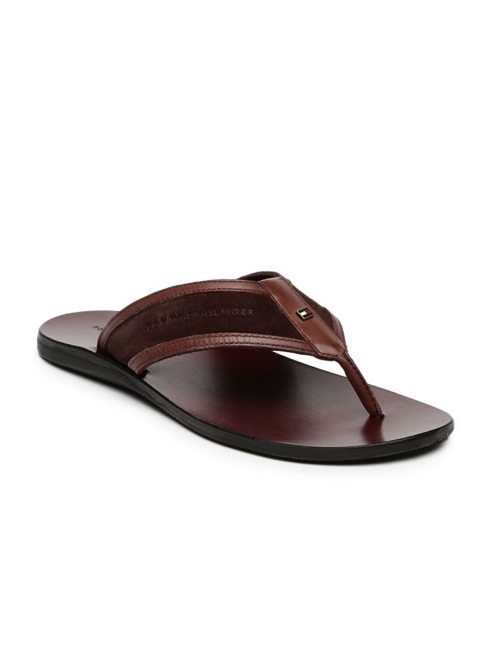 Tommy hilfiger leather chappals discount