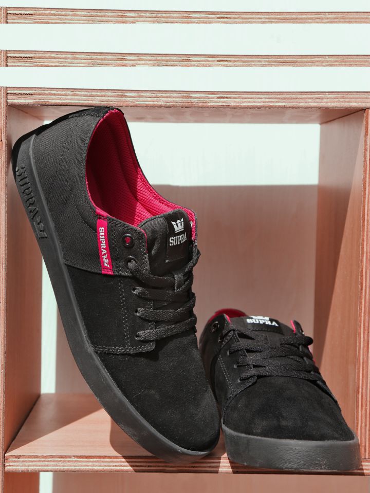 Supra Men Black Solid Skate Shoes