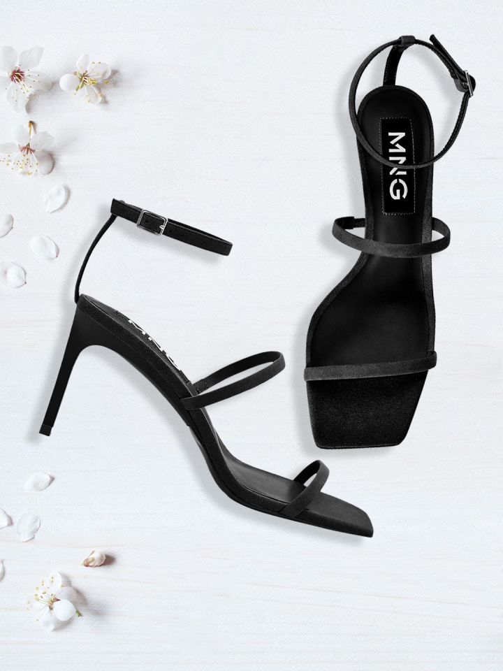 Mango heel leather 2025 sandals