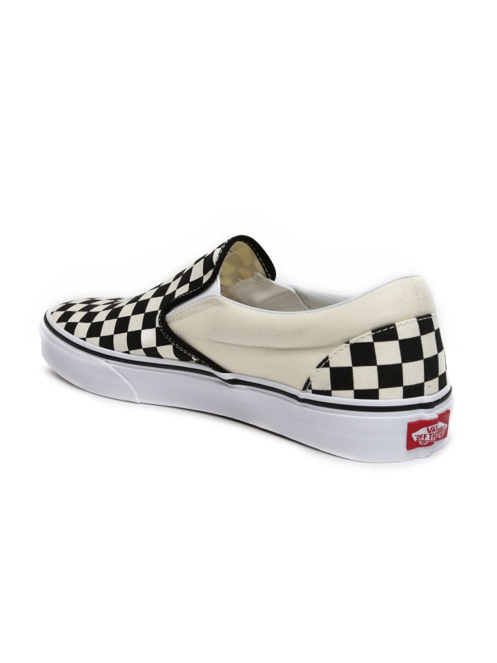 Vans Black Yellow Checkerboard Classic Slip Ons