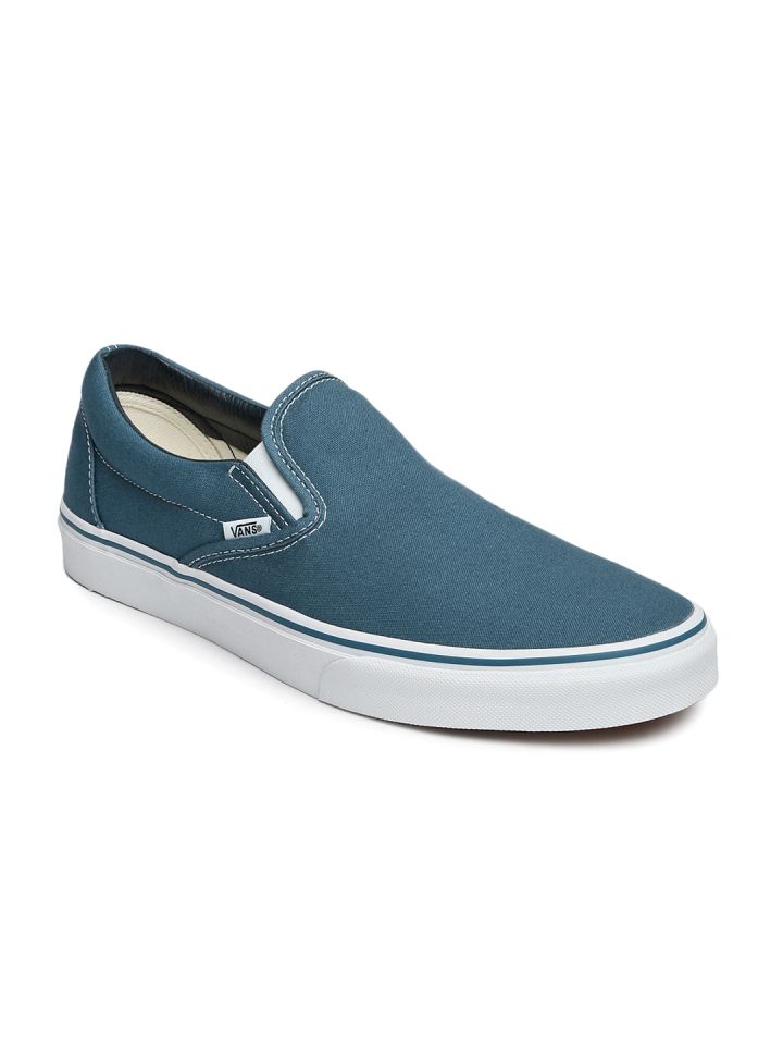 Vans Men Blue Classic Slip On Sneakers