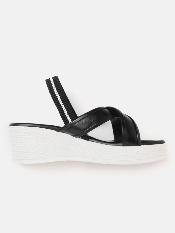 Mast Harbour Black Solid Slingback Wedges