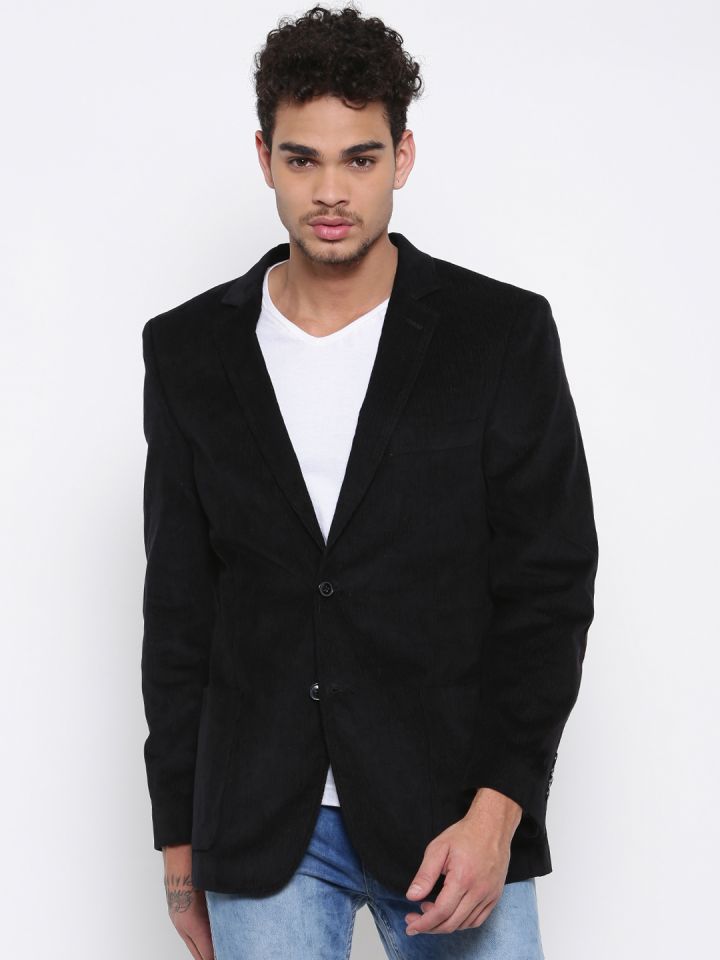 Buy U.S. Polo Assn. Black Single Breasted Regular Fit Corduroy