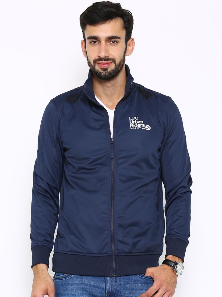 Buy Lee Navy Rider Jacket - Jackets for Men 1485387 | Myntra