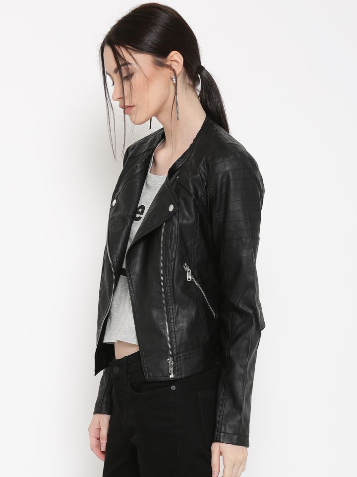 Silvian heach leather jacket top