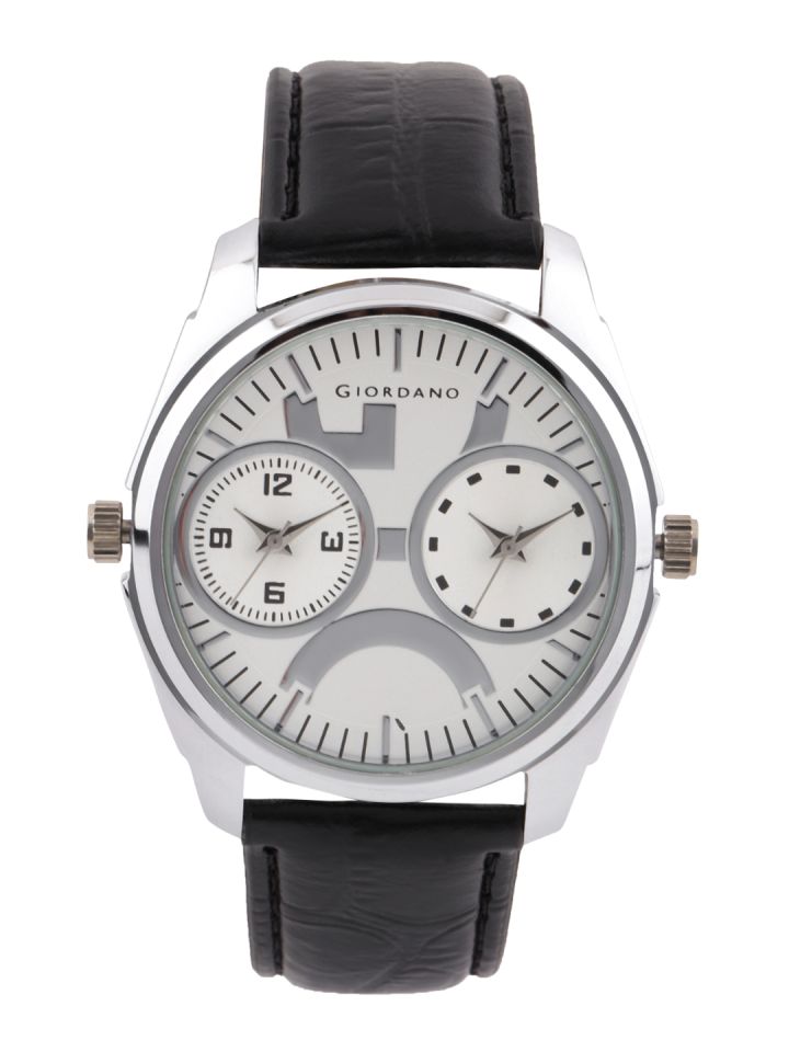 Buy GIORDANO Men Off White Dual Time Dial Watch 60060 DTL