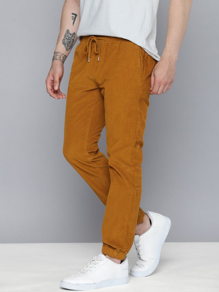 Corduroy joggers men cheap