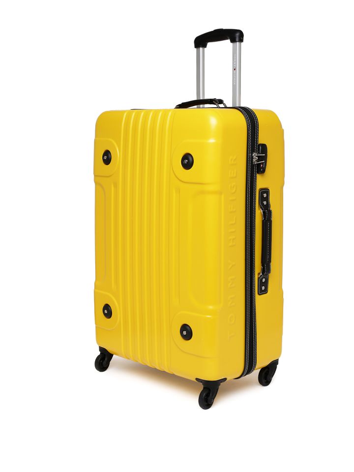 Tommy Hilfiger Unisex Yellow Large Trolley Suitcase