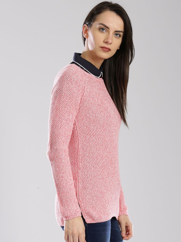 womens pink tommy hilfiger jumper