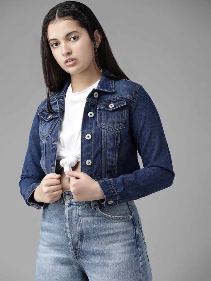 Girls dark shop blue denim jacket