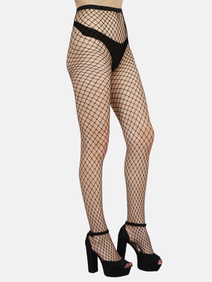 Buy N2S NEXT2SKIN Women Black Fishnet Patterned Mesh Pantyhose Stockings -  Stockings for Women 14944584