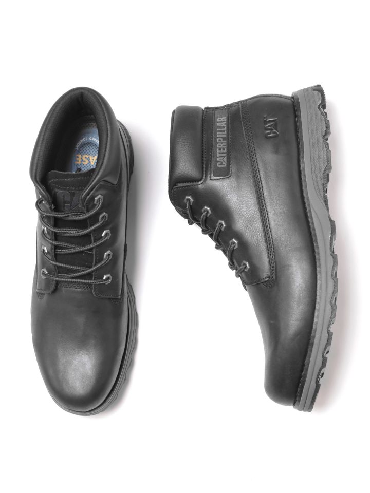 CAT Men Black Founder Leather Boots