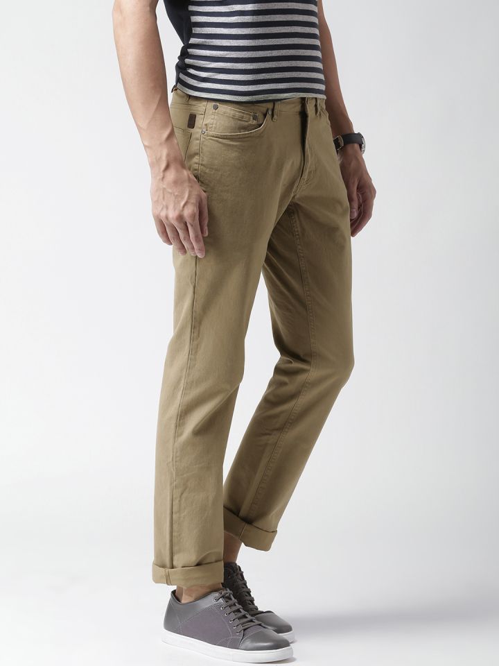Loose Fit 5pocket twill trousers  Brown  Men  HM IN