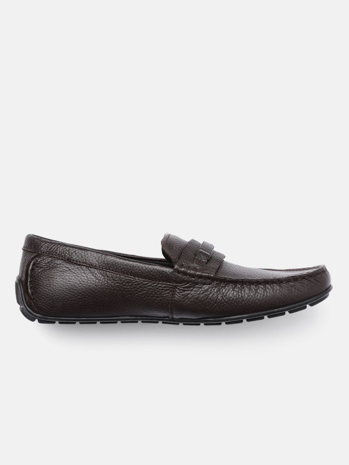 Calvin Klein Men Brown Solid Driving Shoes