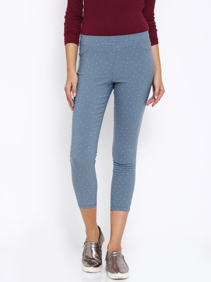 printed jeggings myntra