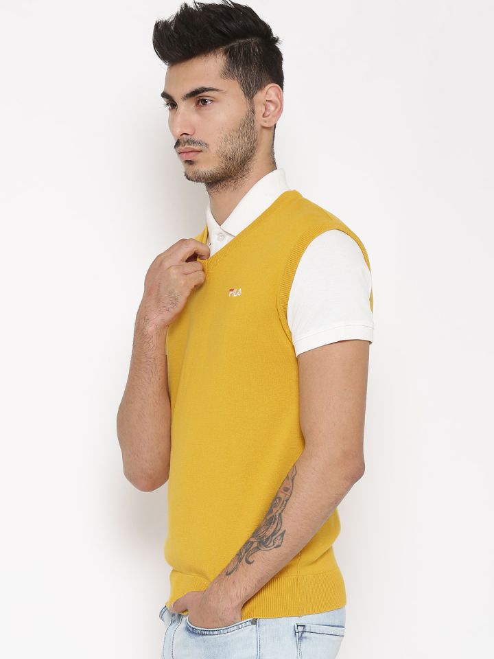 Fila sweater yellow deals