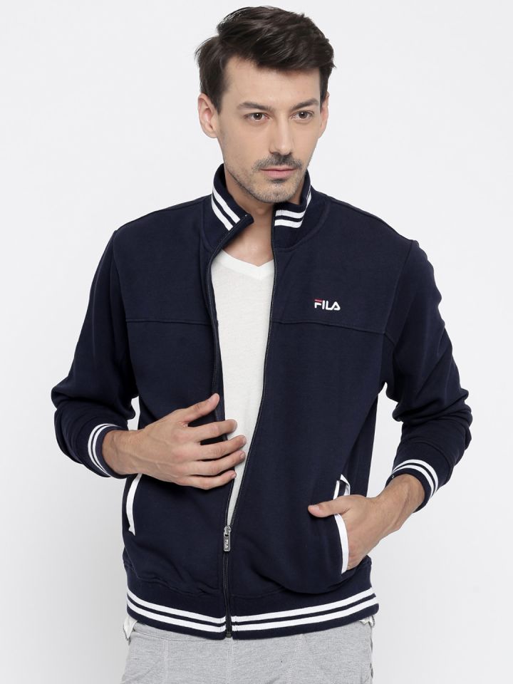 fila full sleeve solid men's sweatshirt