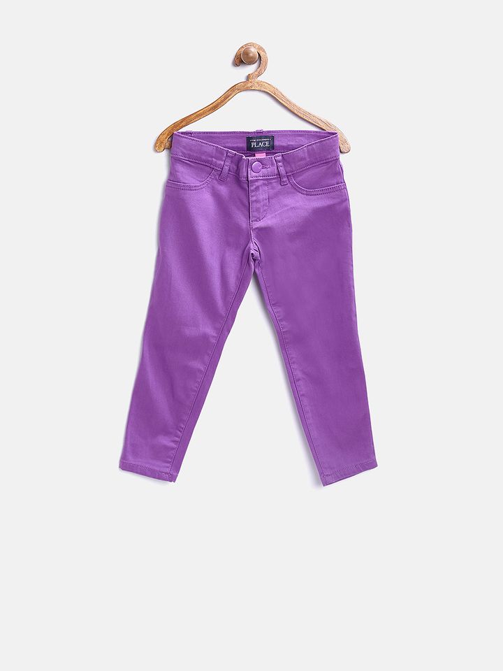 girls purple jeans