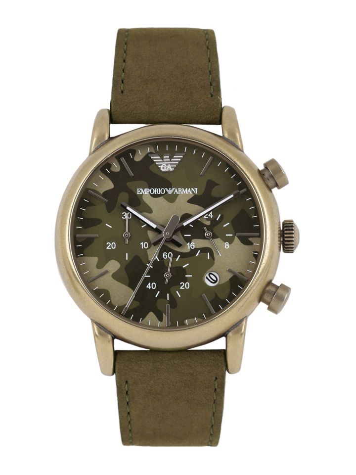 Armani camo watch hotsell