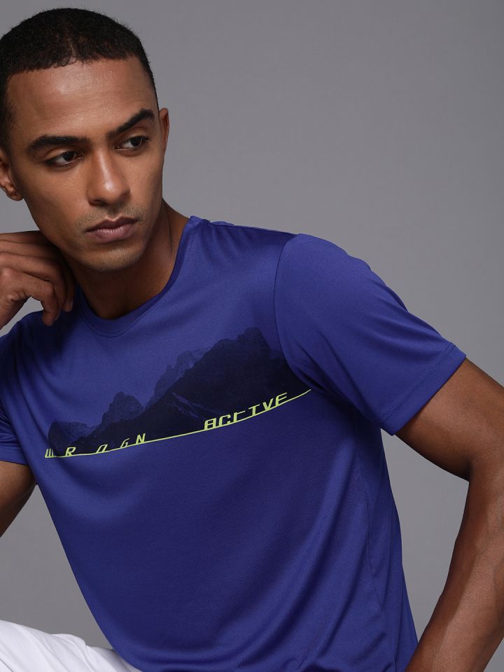 Wrogn blue shop t shirt