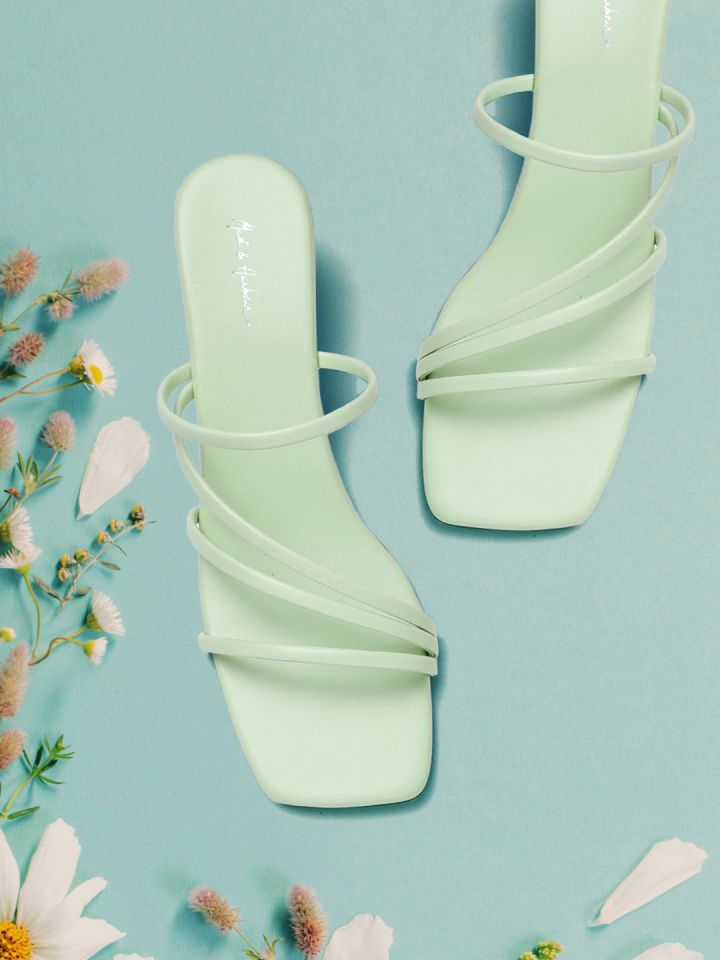 Mint green cheap wedge shoes