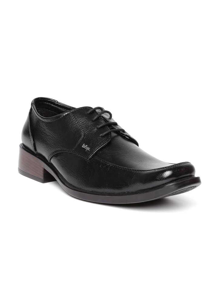 Buy Lee Cooper Men Black Genuine Leather Formal Shoes Formal