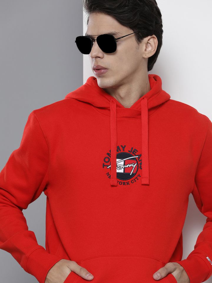 Red hoodie hotsell tommy hilfiger