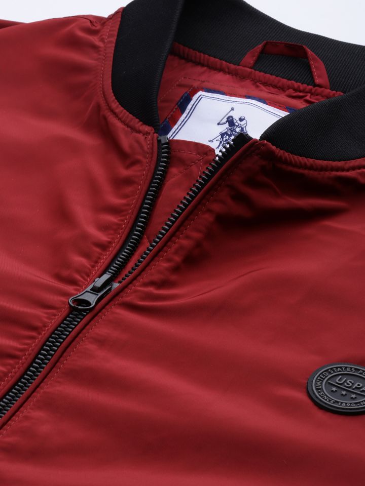 Us polo jacket best sale myntra