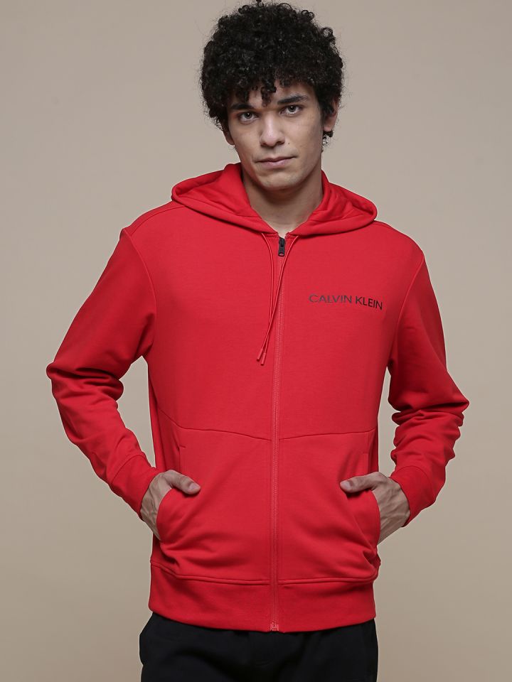 Calvin klein red bomber jacket hotsell