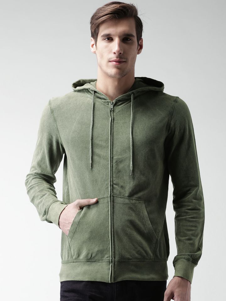 Olive green hoodie jacket Clearance